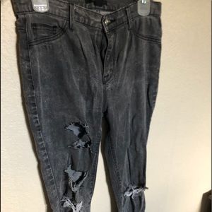 ripped black jeans (faded)